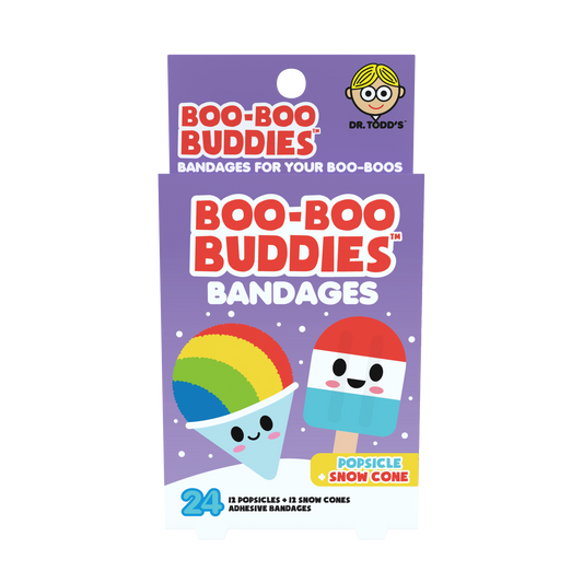 Kids Bandages – Popsicle + Snowcone (24 Count, Latex-Free)