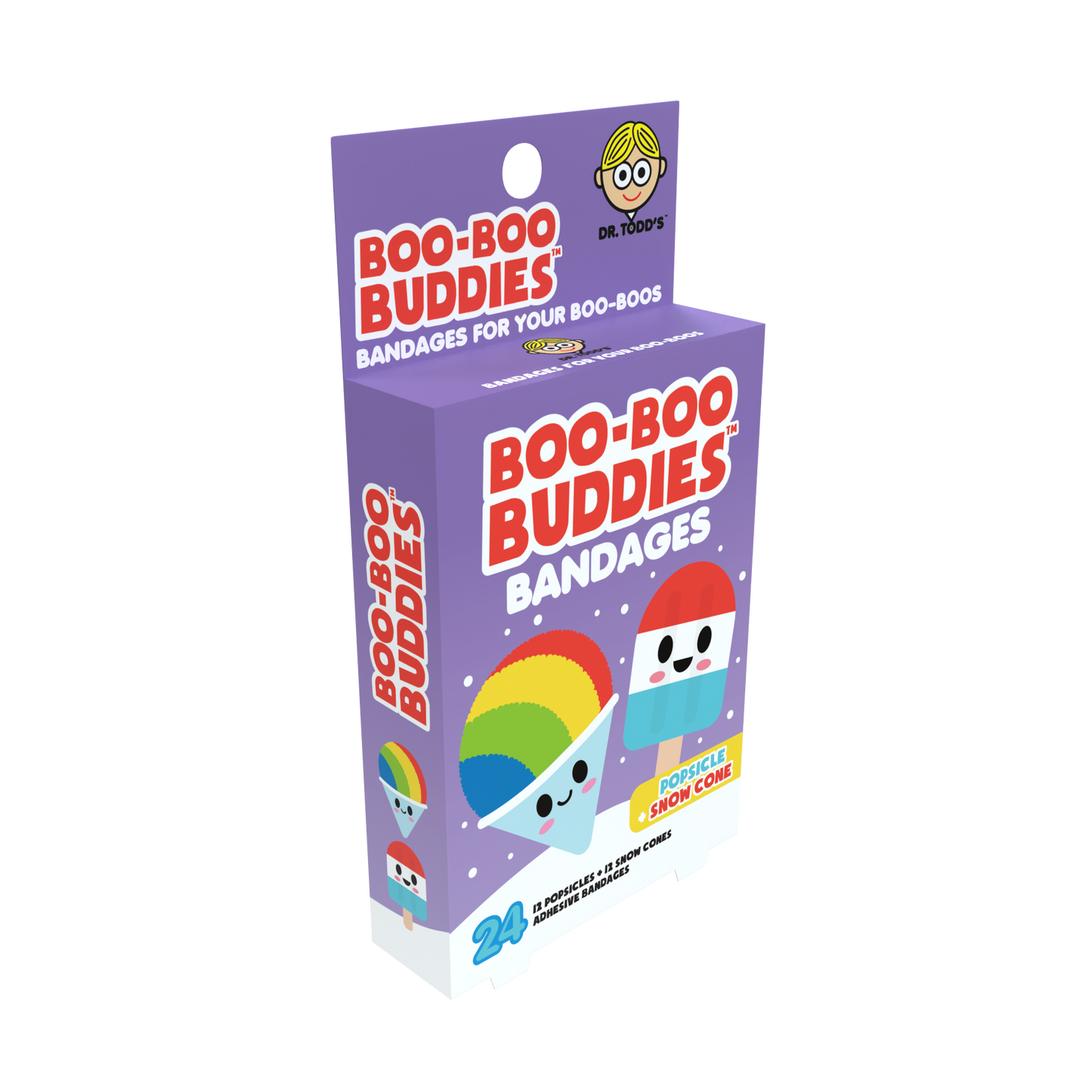 Kids Bandages – Popsicle + Snowcone (24 Count, Latex-Free)
