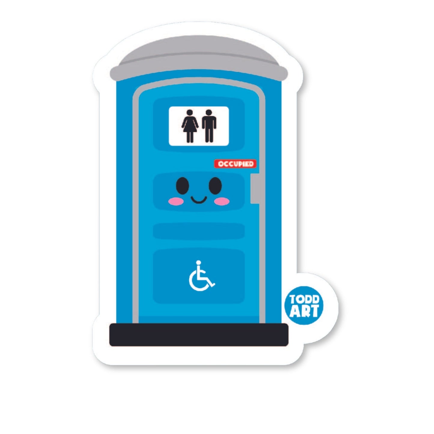Porta Potty - 3" Art Sticker