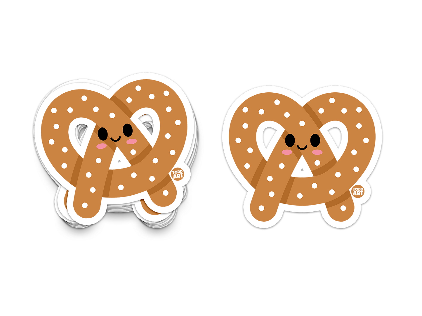 Pretzel - 3" Art Sticker