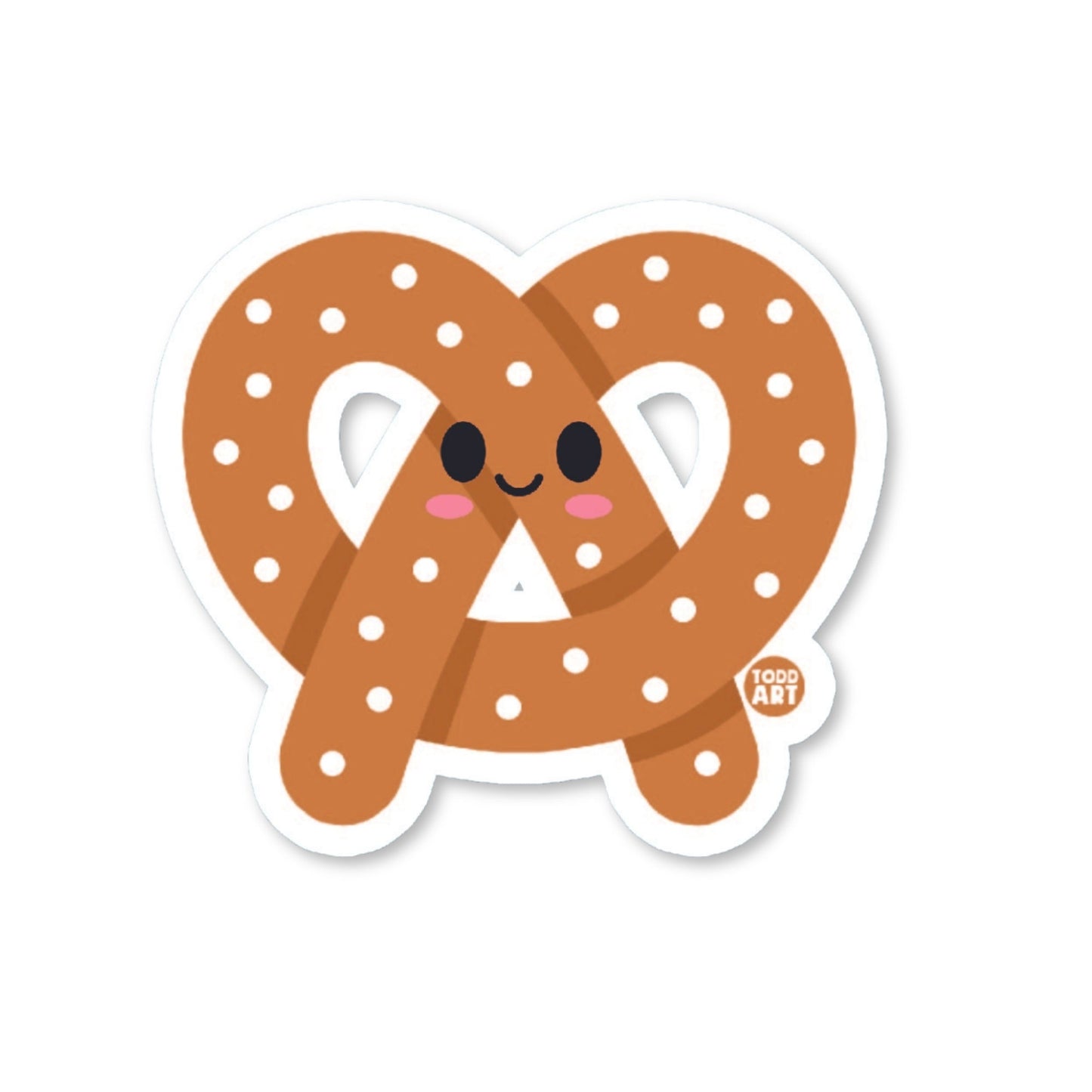 Pretzel - 3" Art Sticker