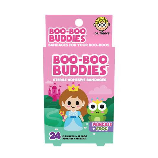 Kids Bandages – Princess + Frog (24 Count, Latex-Free)