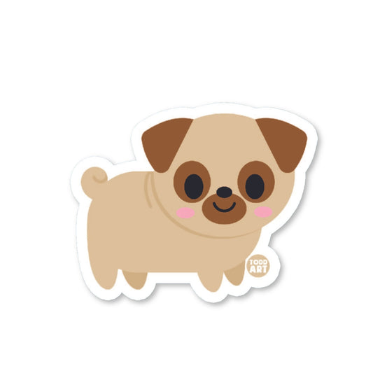 Pug - 3" Art Sticker