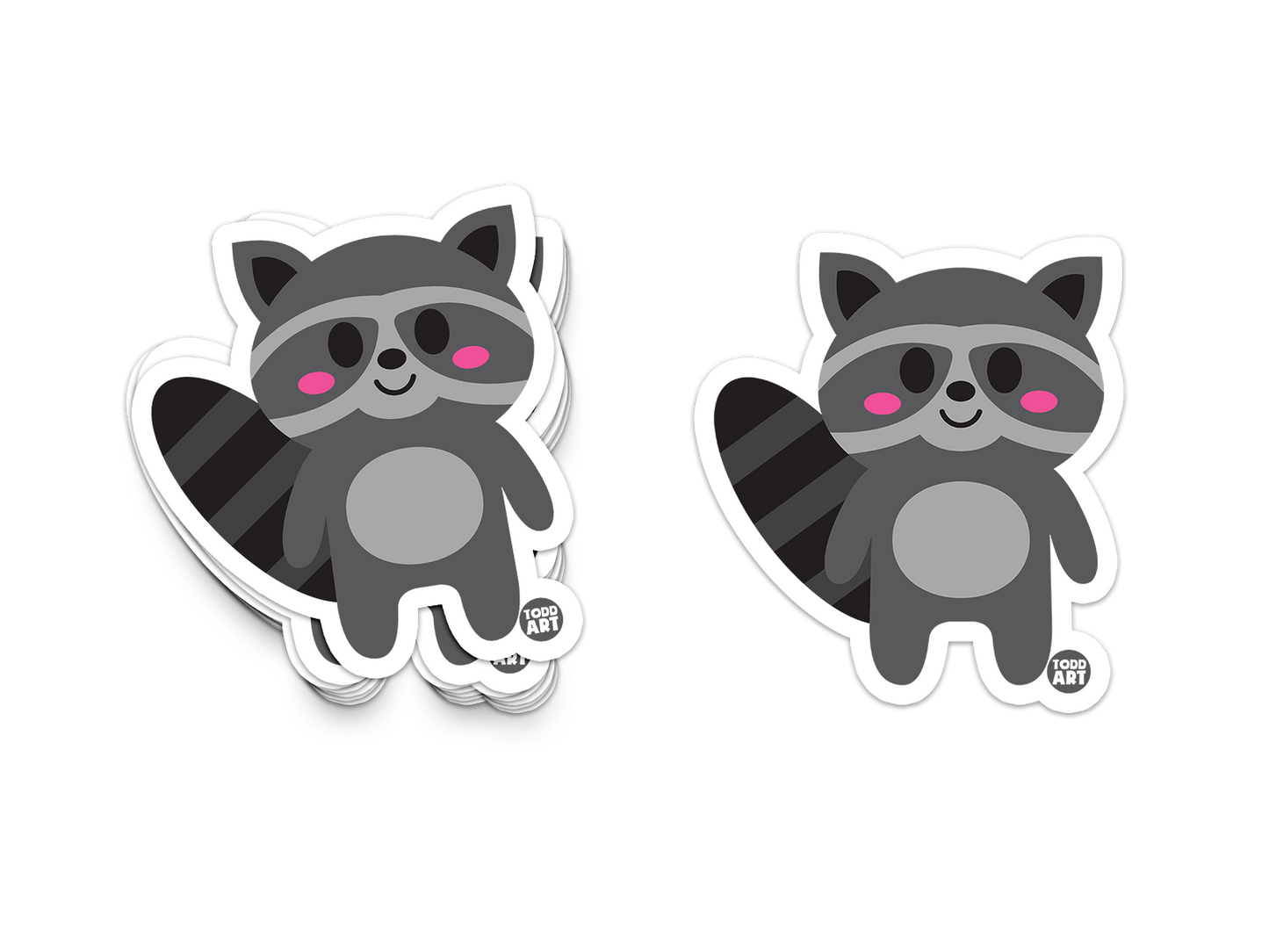 Raccoon - 3" Art Sticker