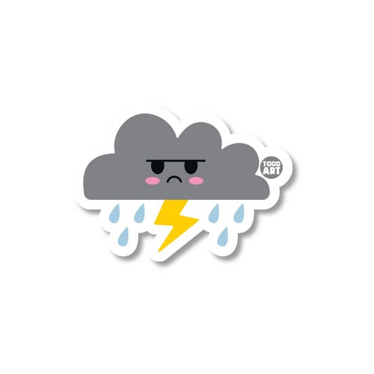 Rain Cloud - 3" Art Sticker