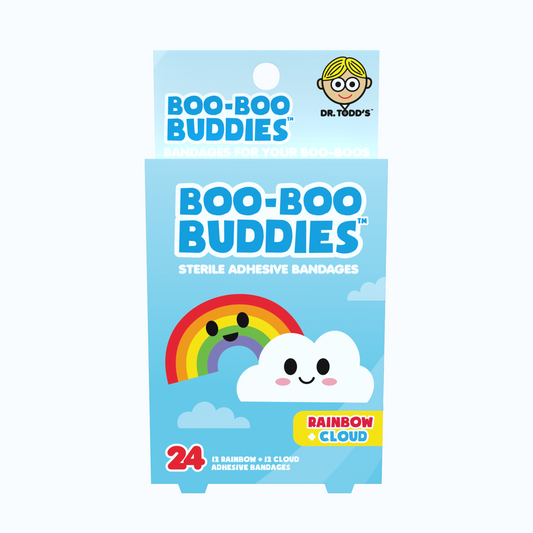 Kids Bandages – Rainbow + Cloud (24 Count, Latex-Free)