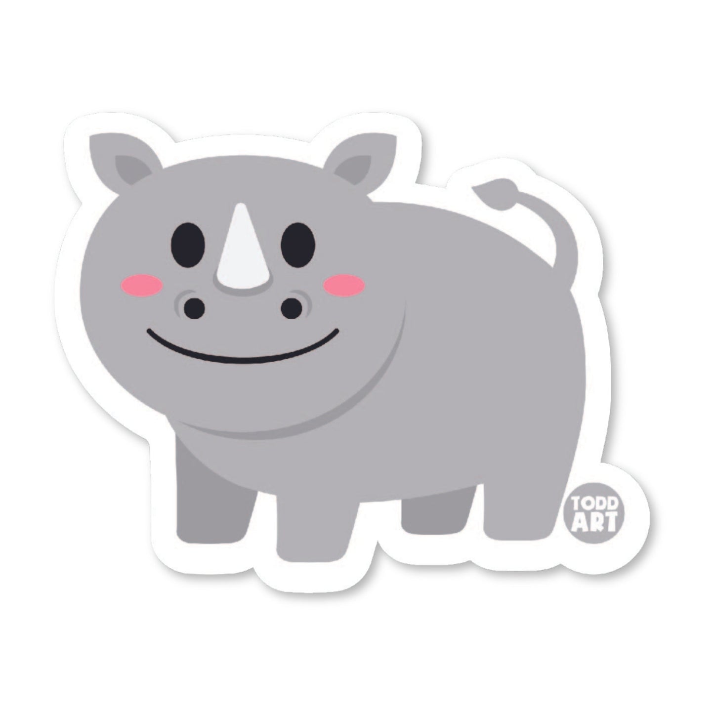 Rhino - 3" Art Sticker