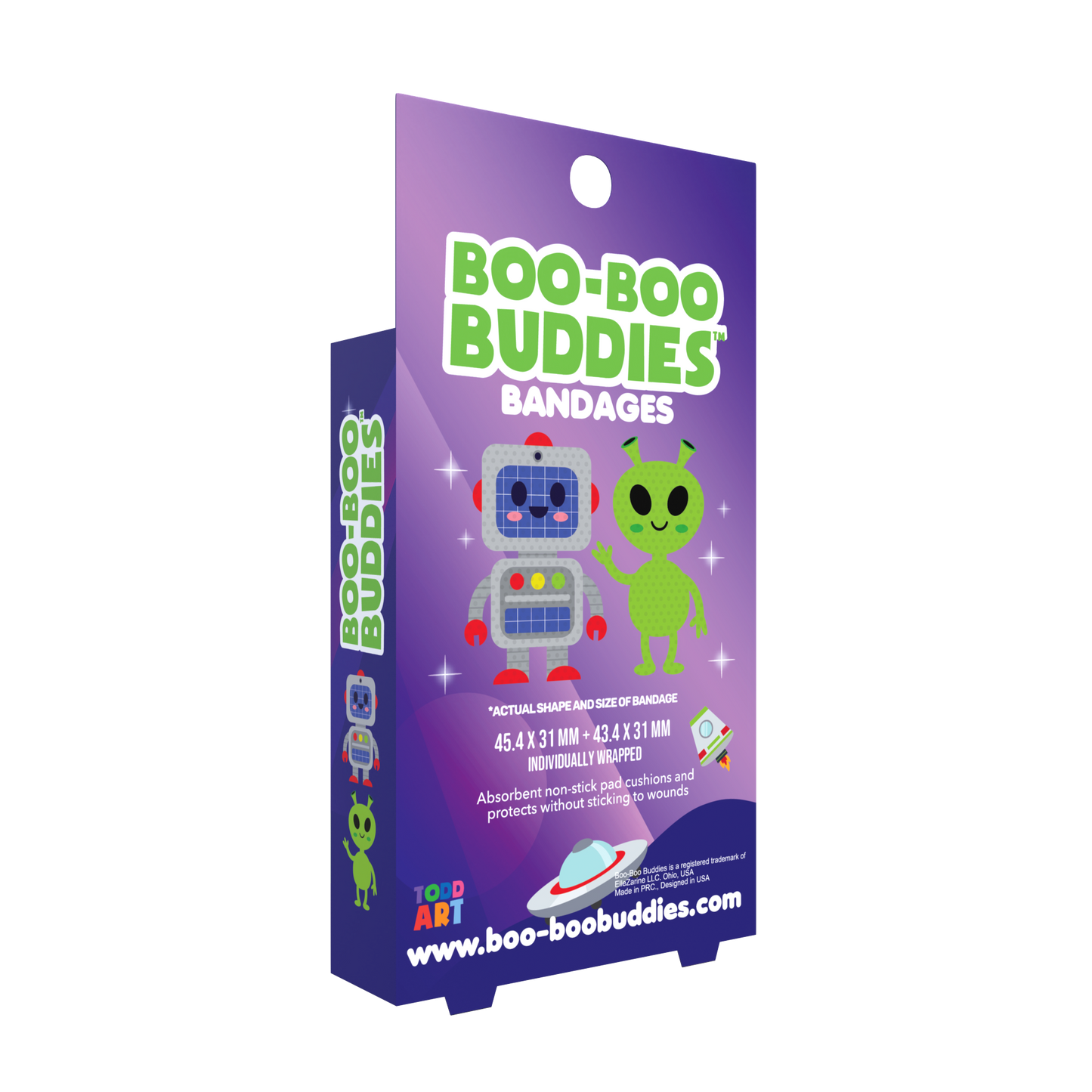 Kids Bandages – Robot + Alien (24 Count, Latex-Free)