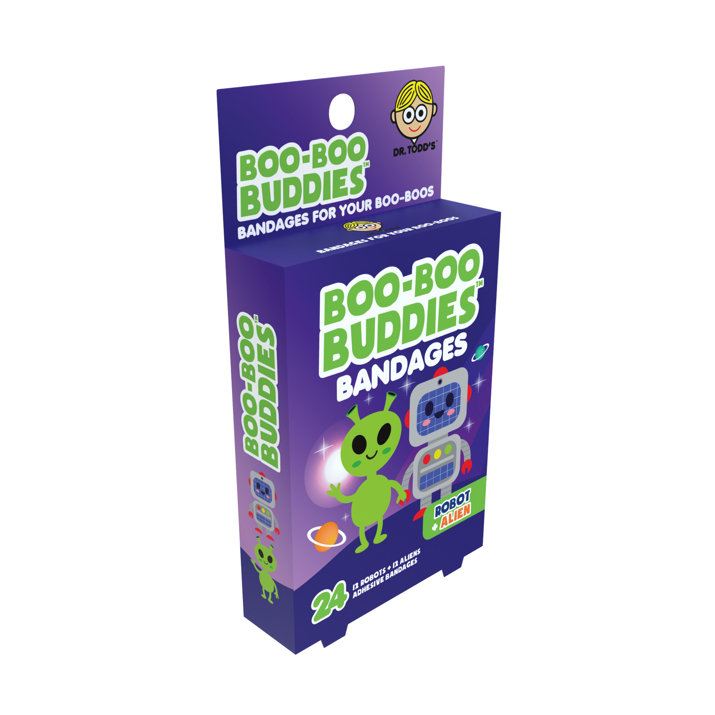 Kids Bandages – Robot + Alien (24 Count, Latex-Free)