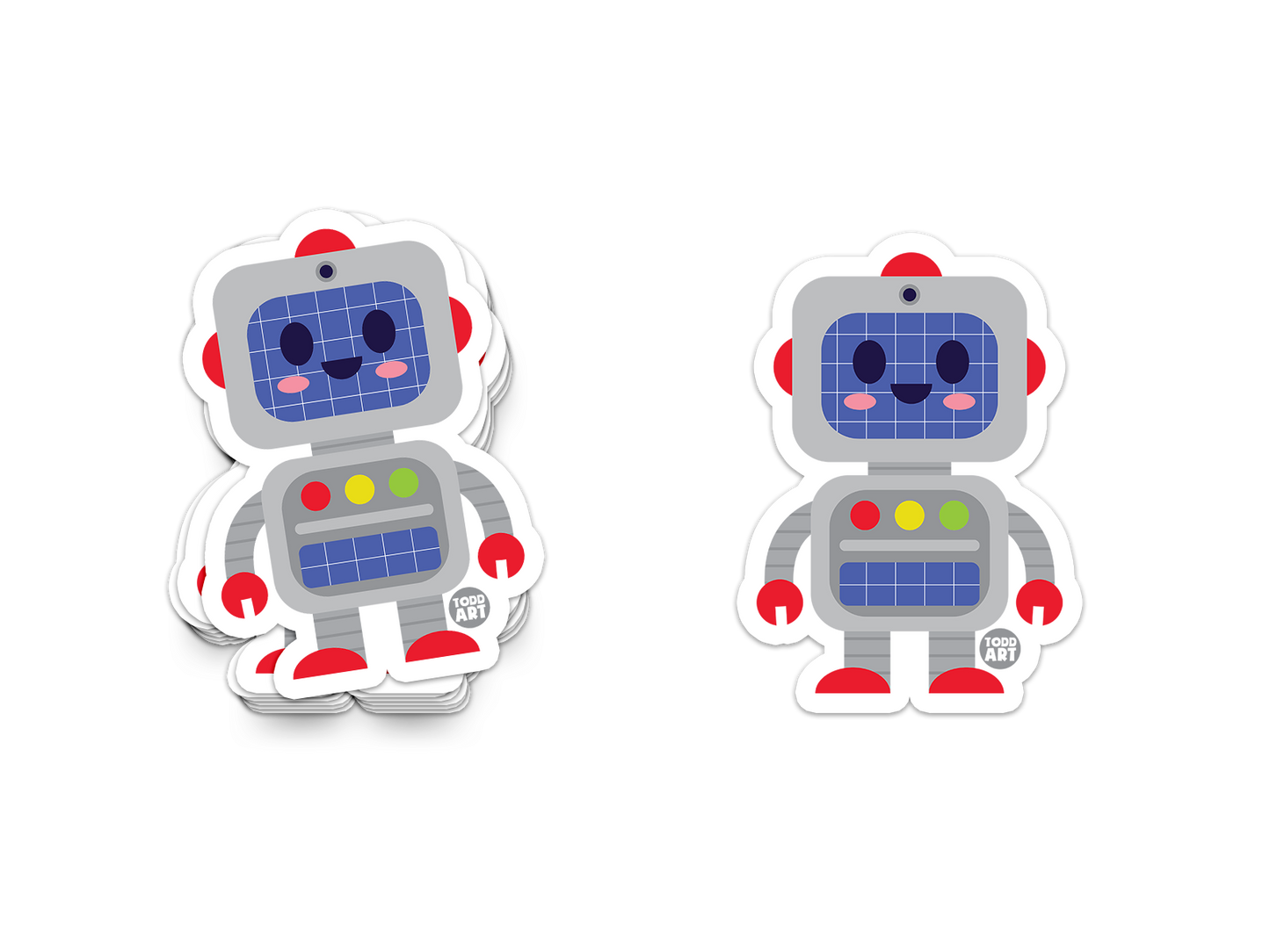 Robot - 3" Art Sticker