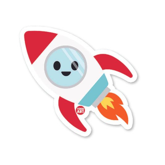 Rocketship - 3" Art Sticker