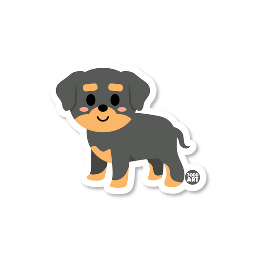 Boo Boo Buddies Rottweiler sticker — waterproof, UV-resistant 3″ vinyl decal perfect for water bottles & laptops