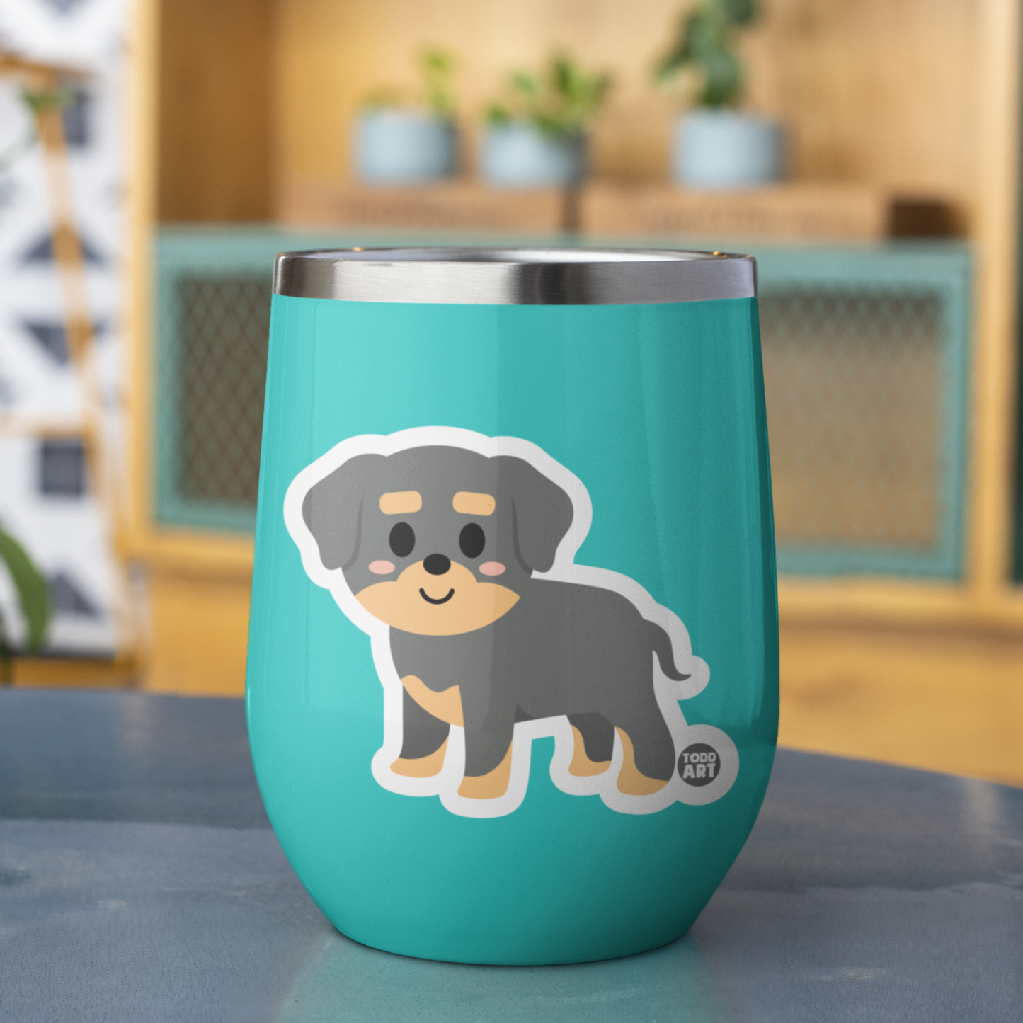 Boo Boo Buddies™ Rottweiler Dog Sticker – Cute Kawaii Rottweiler Vinyl Decal, Waterproof 3″ Die‑Cut