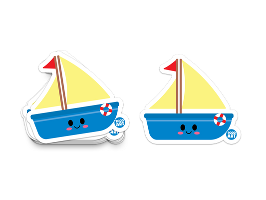 Sailboat - 3" Art Sticker