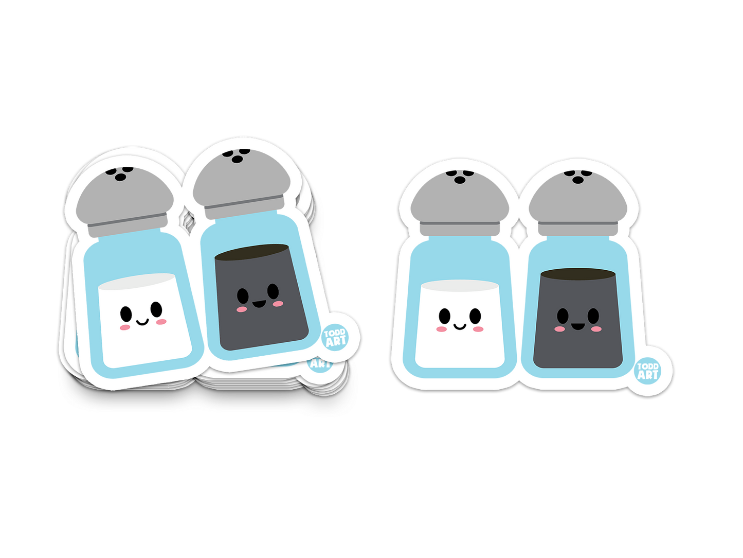 Salt and Pepper - 3" Art Sticker