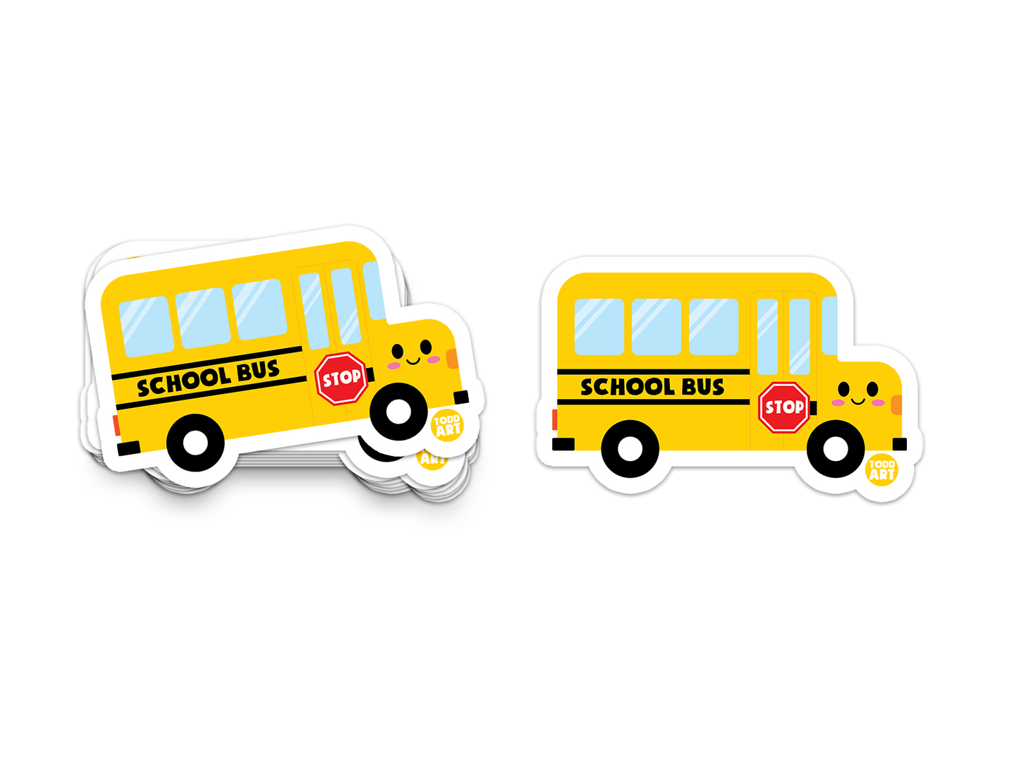 School Bus - 3" Art Sticker