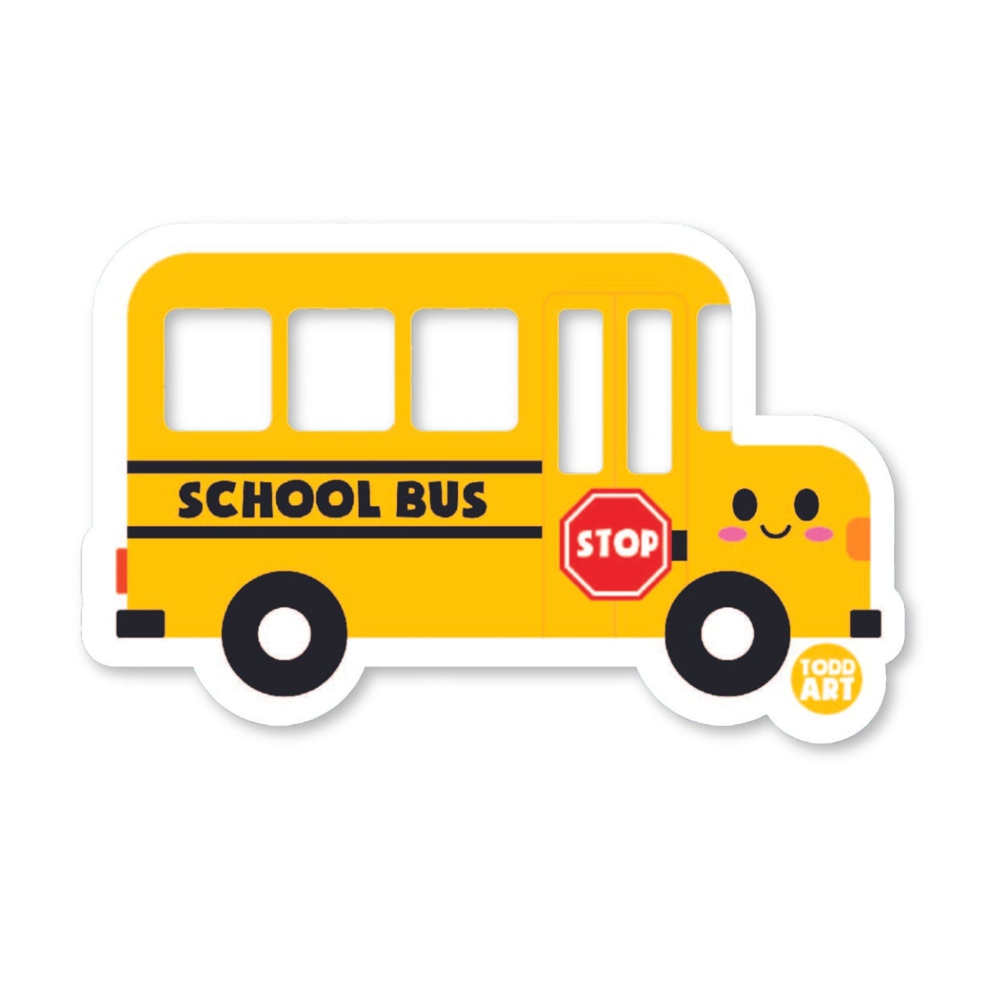 School Bus - 3" Art Sticker