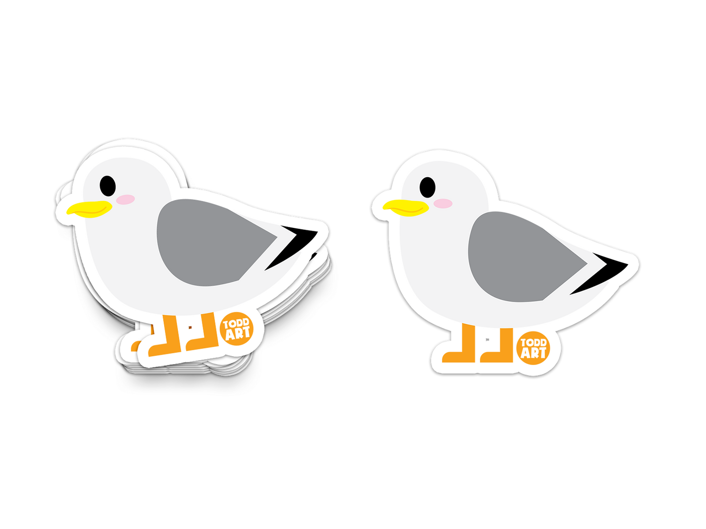 Seagull - 3" Art Sticker