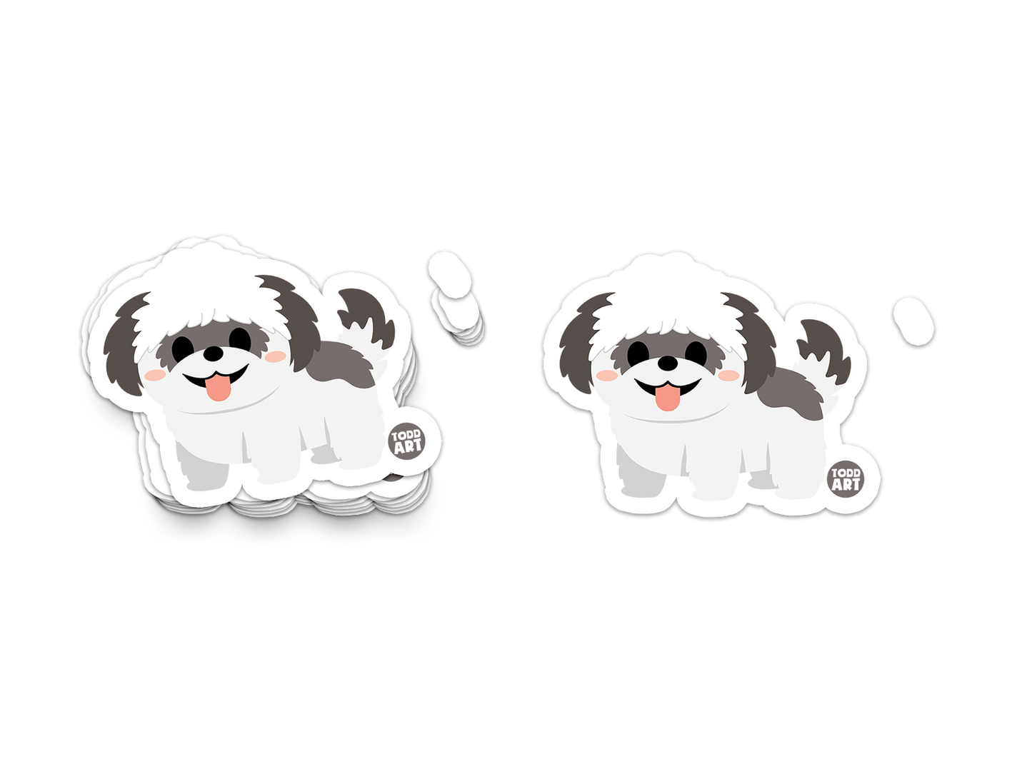 Shih tzu - 3" Art Sticker