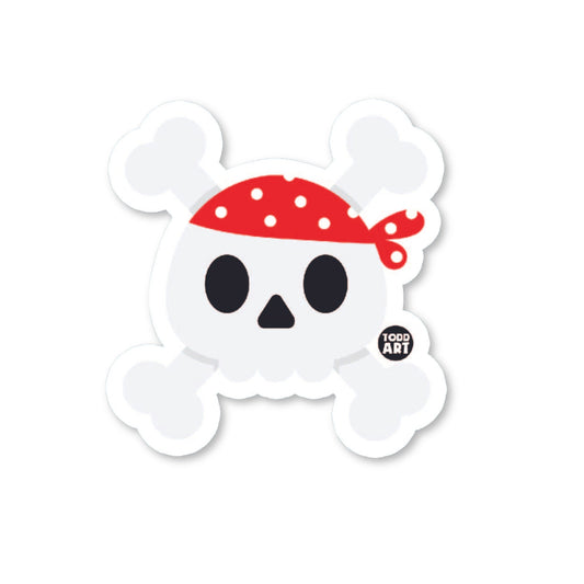 Skull and Crossbone - 3" Art Sticker