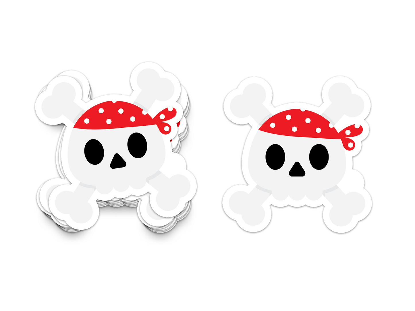 Skull and Crossbone - 3" Art Sticker