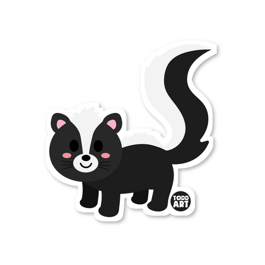 Skunk - 3" Art Sticker