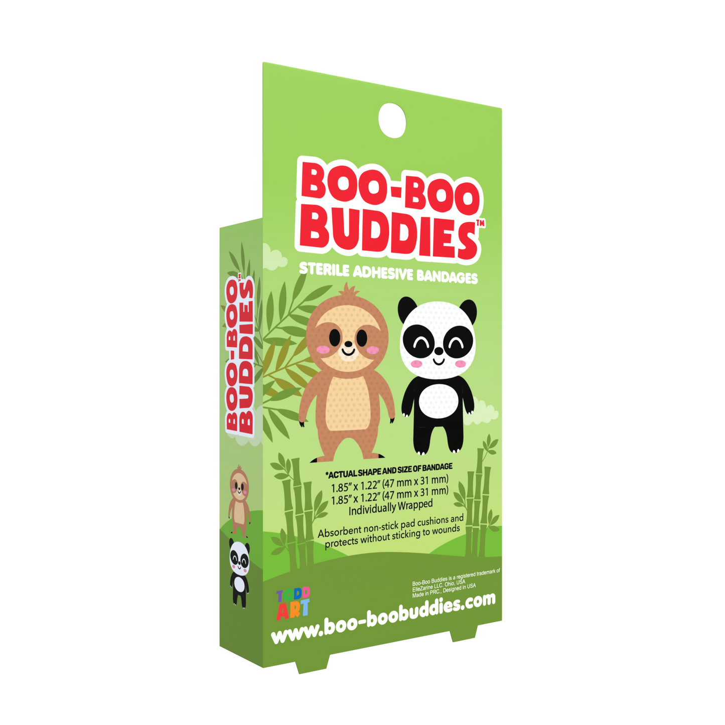 Kids Bandages – Sloth + Panda (24 Count, Latex-Free)