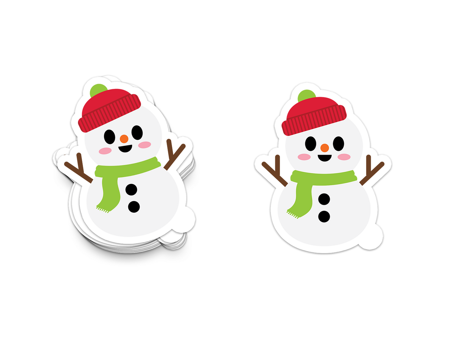 Snowman - 3" Art Sticker