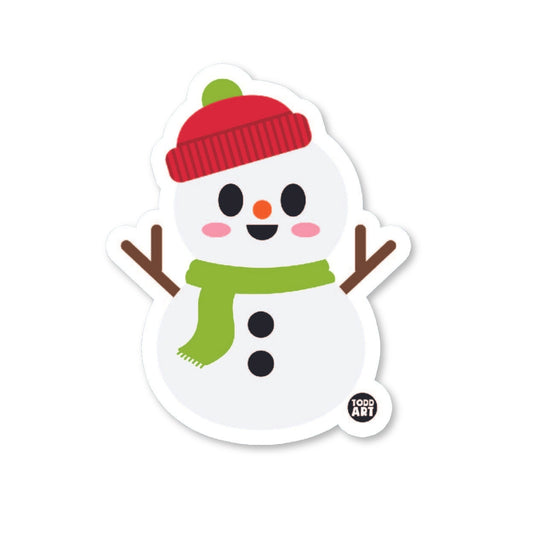Snowman - 3" Art Sticker