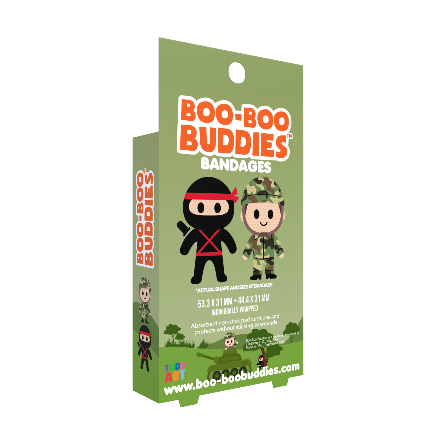 Kids Bandages – Soldier + Ninja (24 Count, Latex-Free)