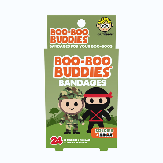 Kids Bandages – Soldier + Ninja (24 Count, Latex-Free)