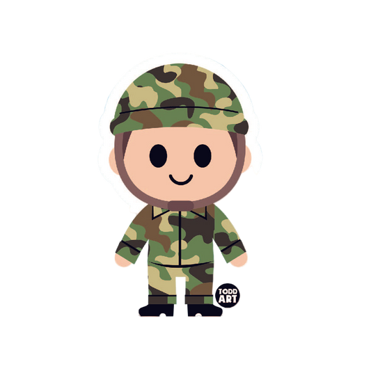 Soldier - 3" Art Sticker