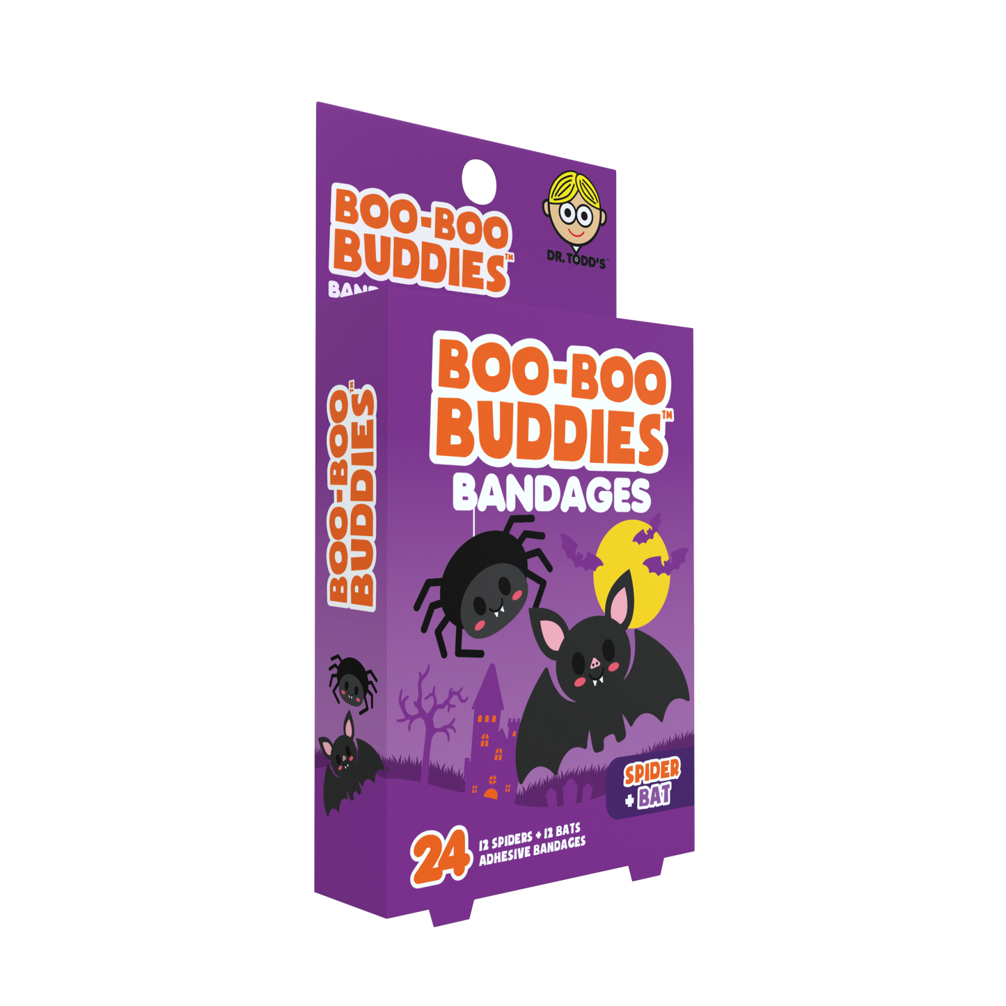 Kids Bandages – Spider + Bat (24 Count, Latex-Free)