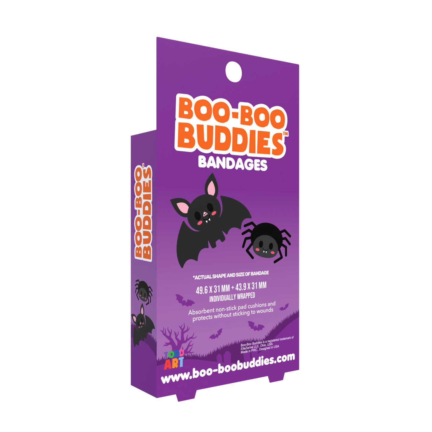 Kids Bandages – Spider + Bat (24 Count, Latex-Free)