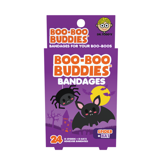 Kids Bandages – Spider + Bat (24 Count, Latex-Free)