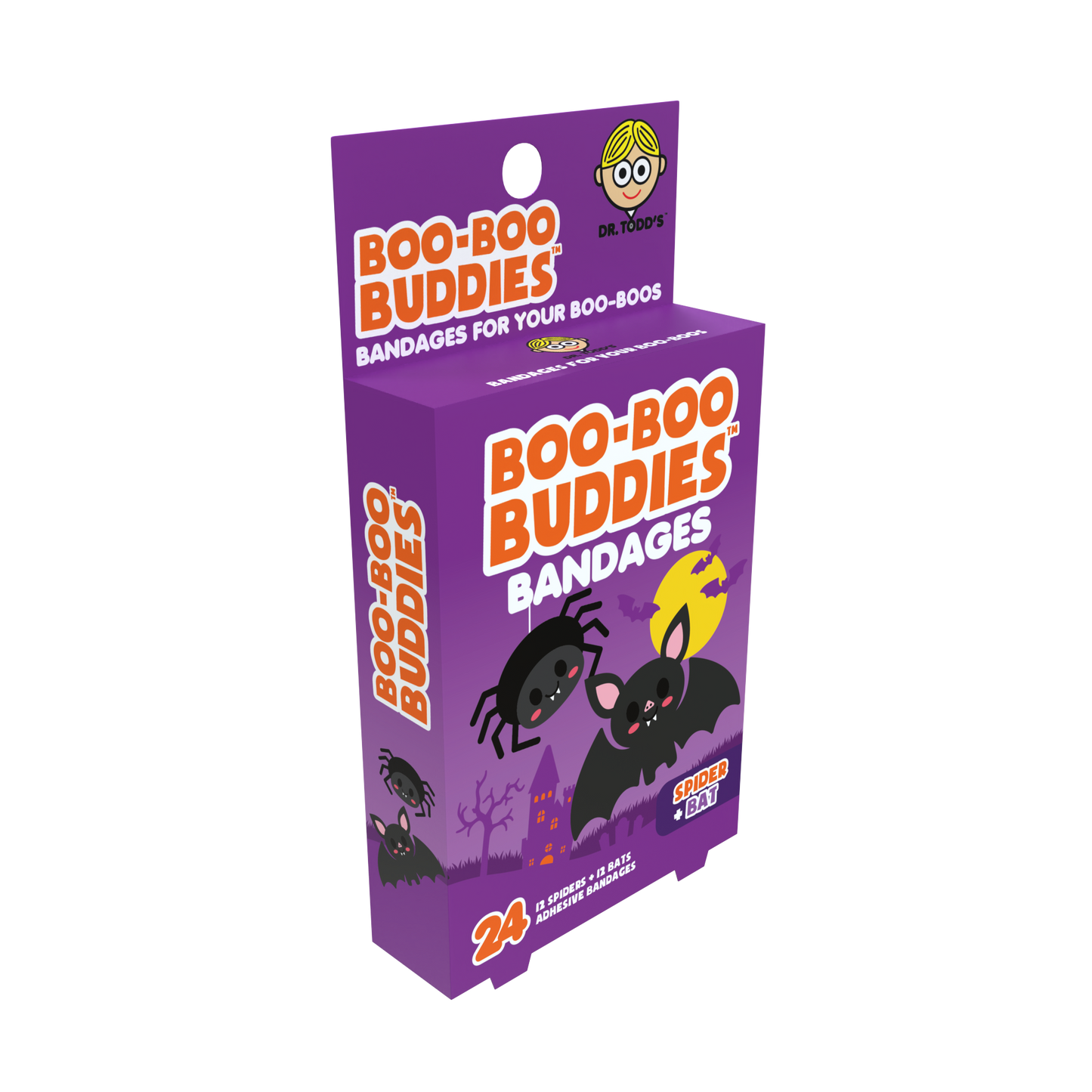 Kids Bandages – Spider + Bat (24 Count, Latex-Free)