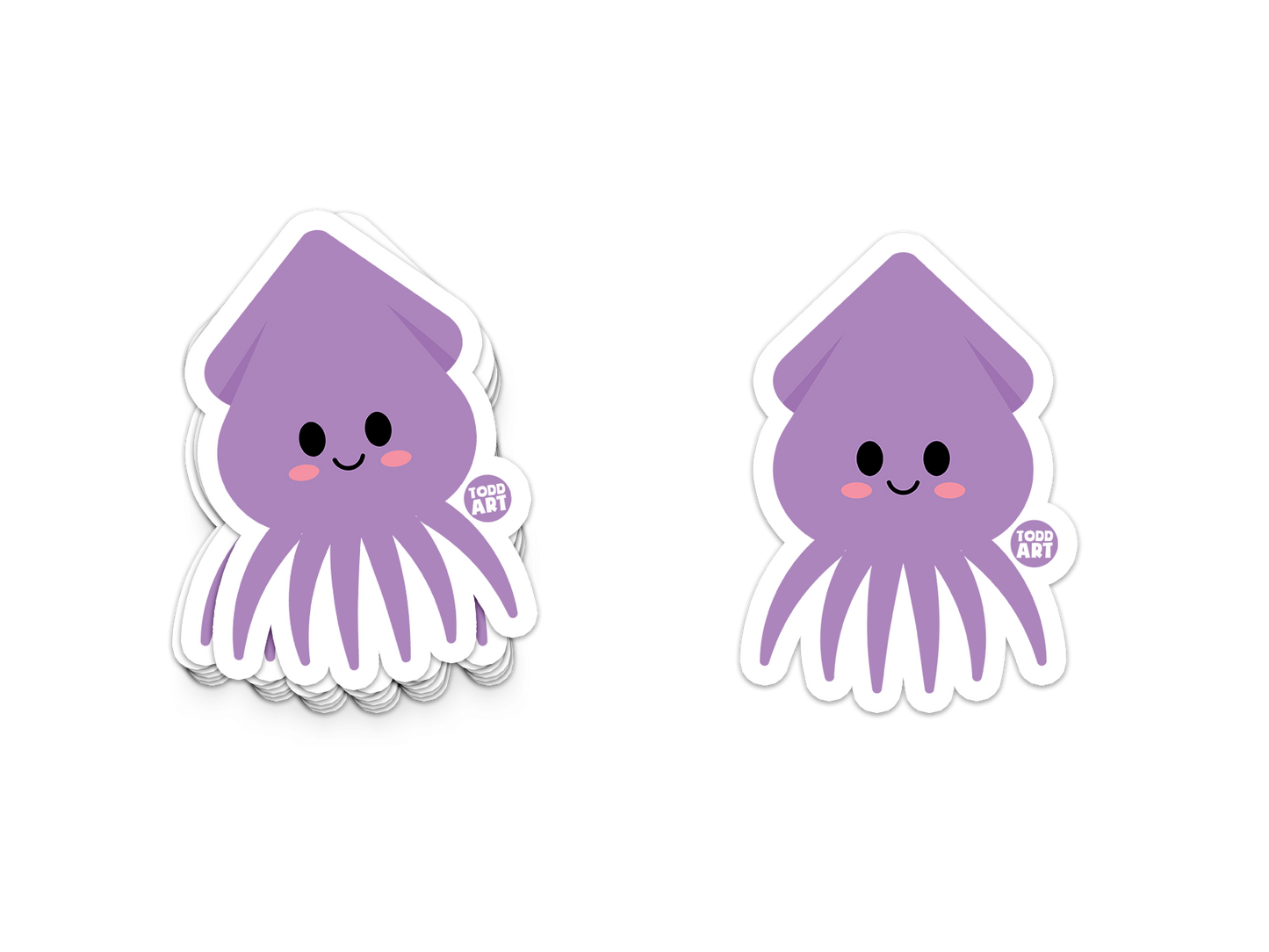 Squid - 3" Art Sticker