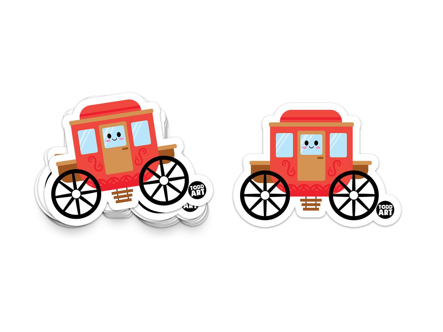 Stagecoach - 3" Art Sticker