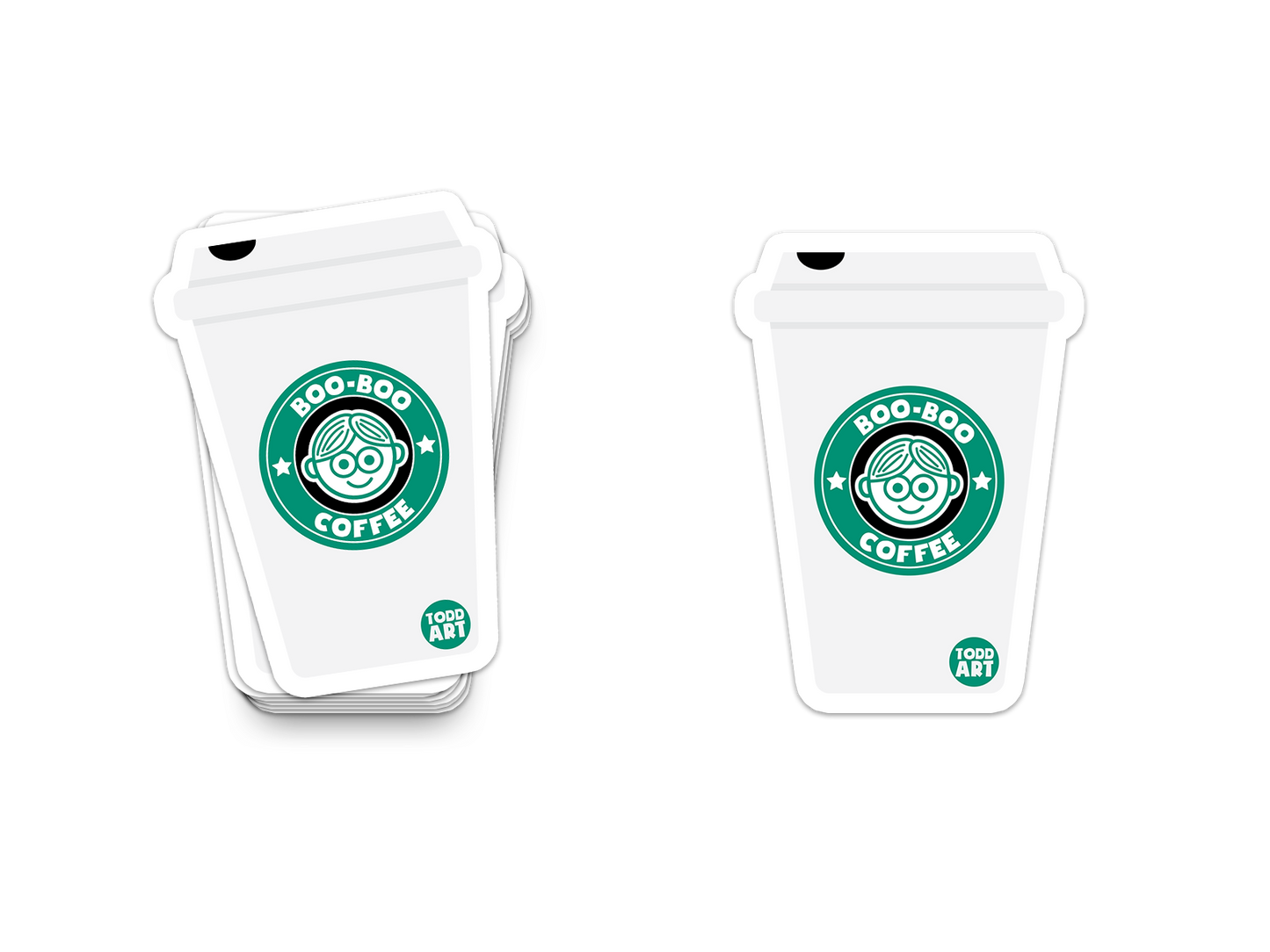 Coffee Cup - 3" Art Sticker