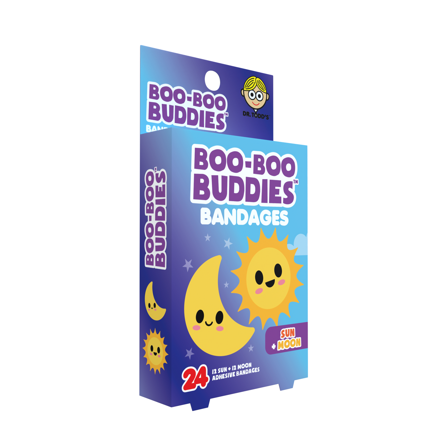 Kids Bandages – Sun + Moon (24 Count, Latex-Free)