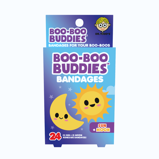 Kids Bandages – Sun + Moon (24 Count, Latex-Free)