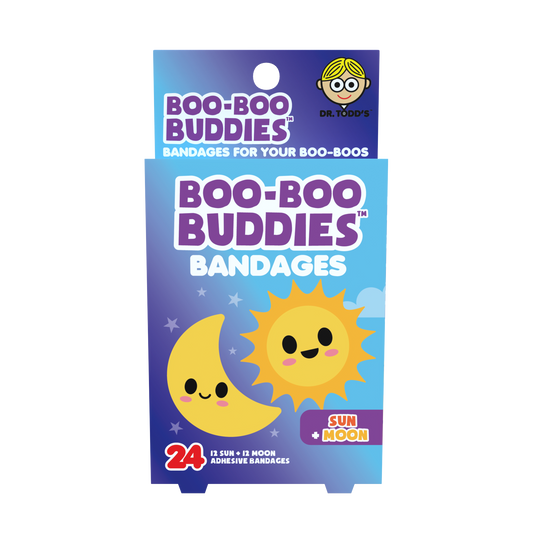 Kids Bandages – Sun + Moon (24 Count, Latex-Free)