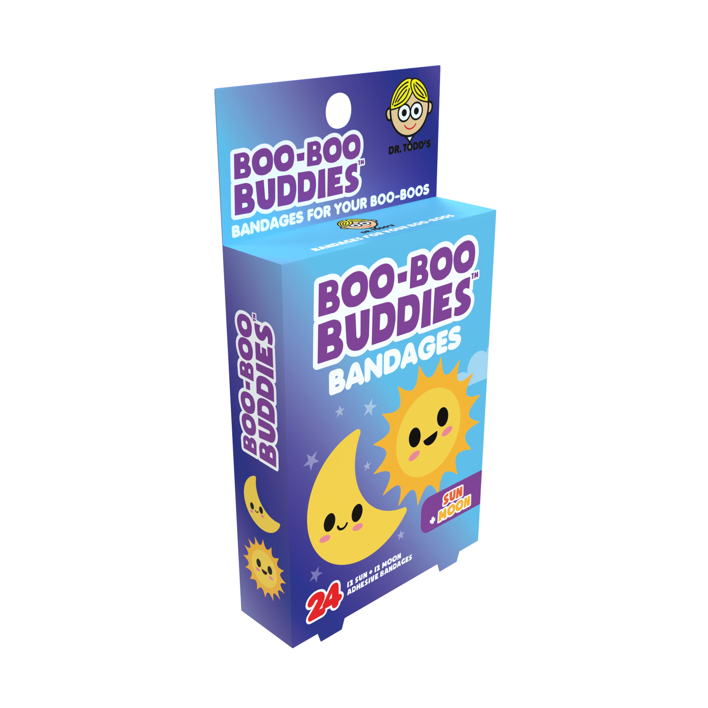 Kids Bandages – Sun + Moon (24 Count, Latex-Free)