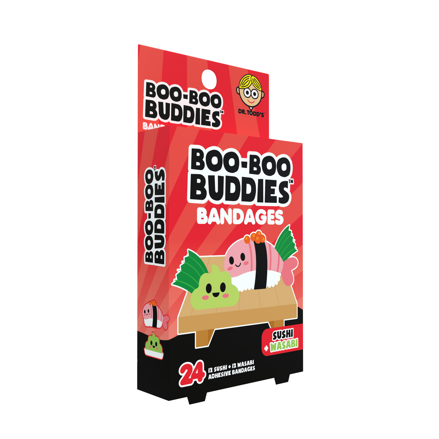 Kids Bandages – Sushi + Wasabi (24 Count, Latex-Free)