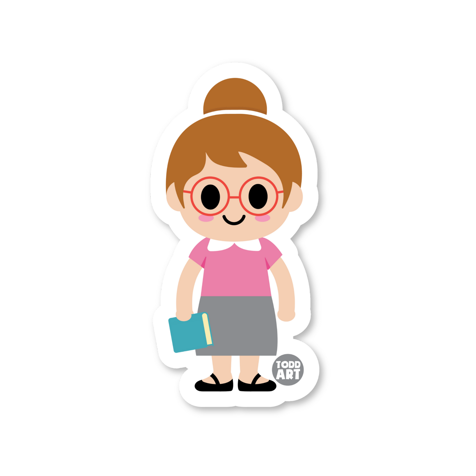 Boo Boo Buddies teacher vinyl sticker — 3″ waterproof, UV‑resistant glossy die‑cut perfect for planners & educators
