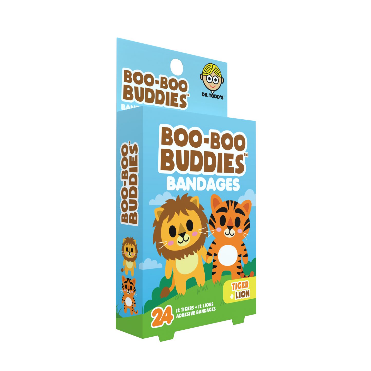 Kids Bandages – Tiger + Lion (24 Count, Latex-Free)