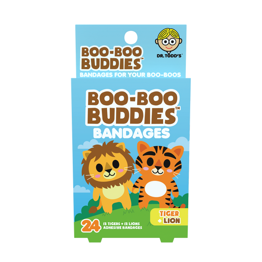 Kids Bandages – Tiger + Lion (24 Count, Latex-Free)