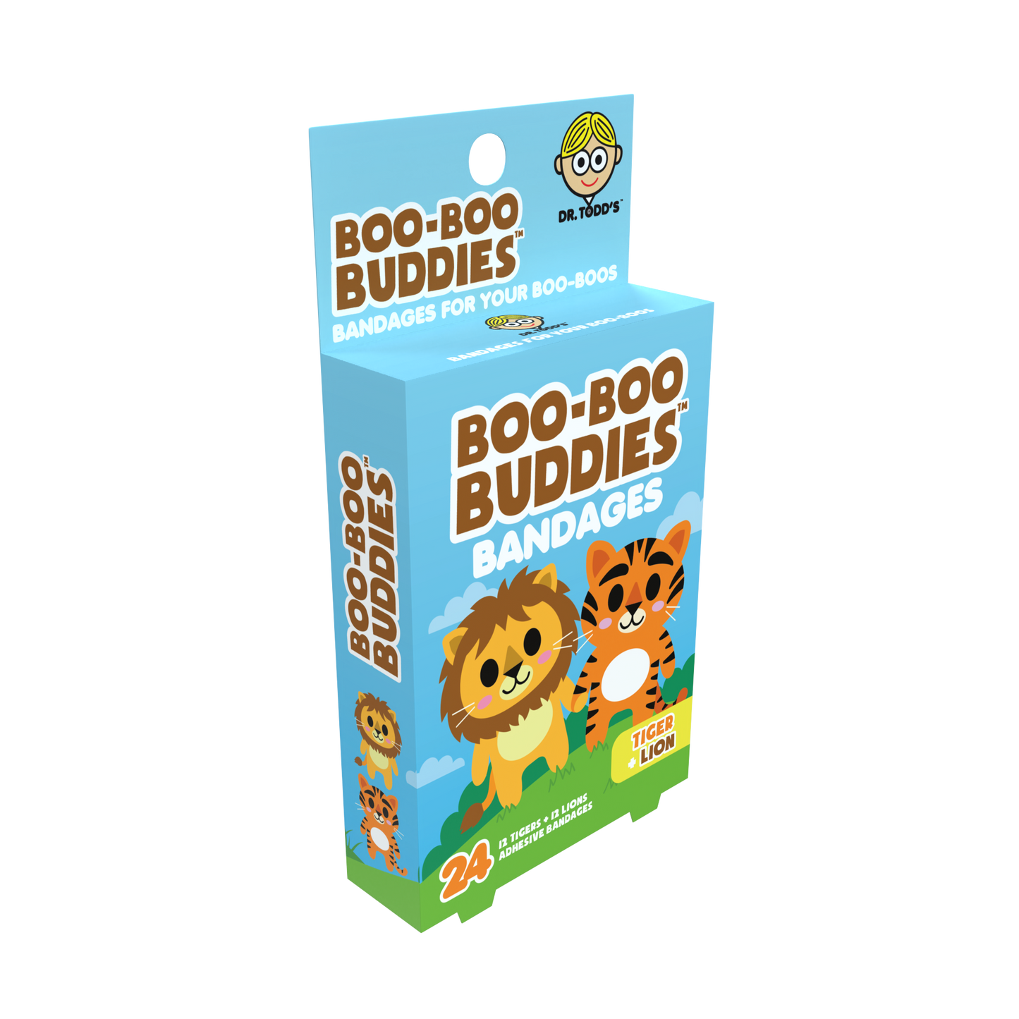 Kids Bandages – Tiger + Lion (24 Count, Latex-Free)