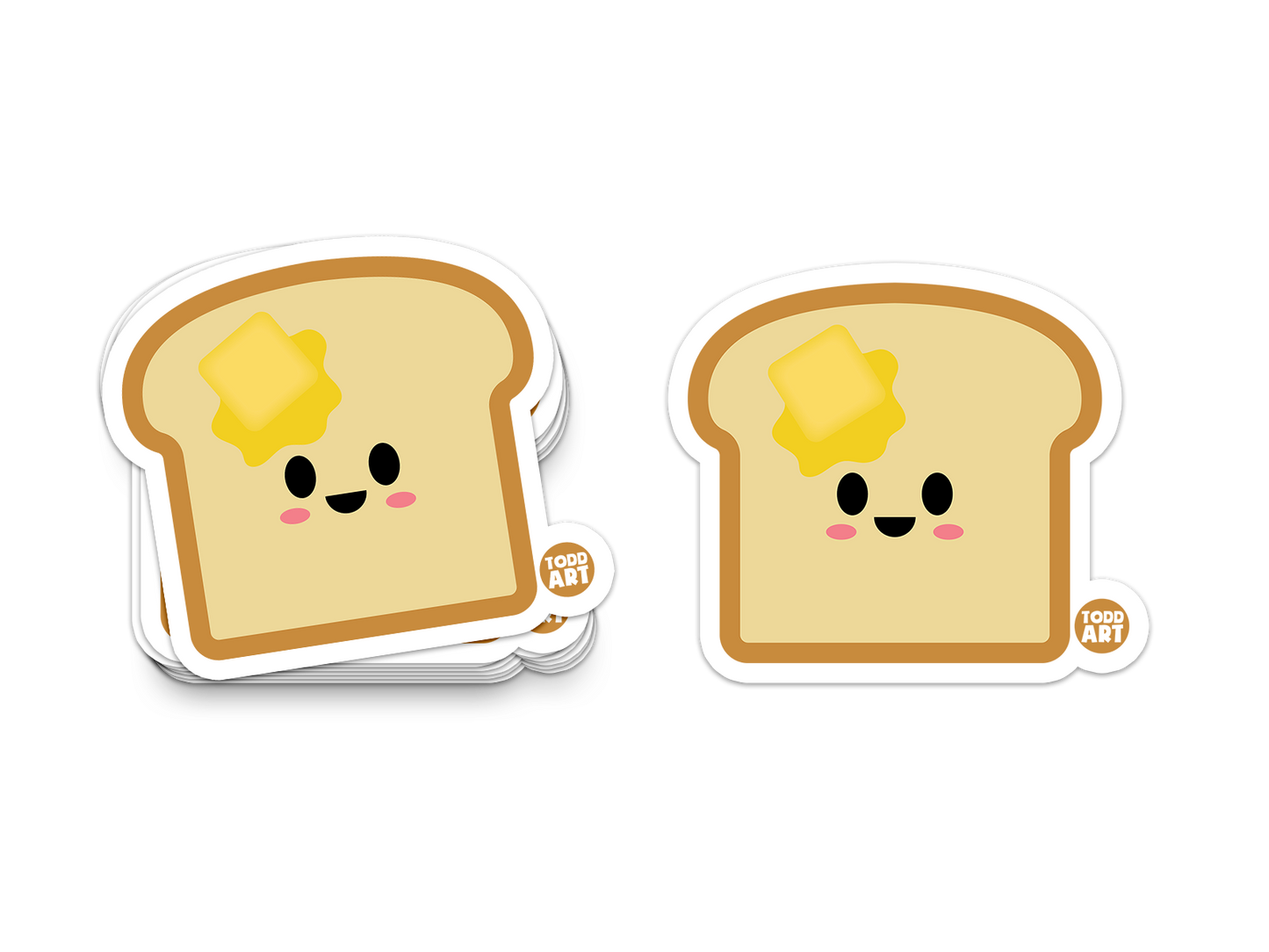 Toast - 3" Art Sticker