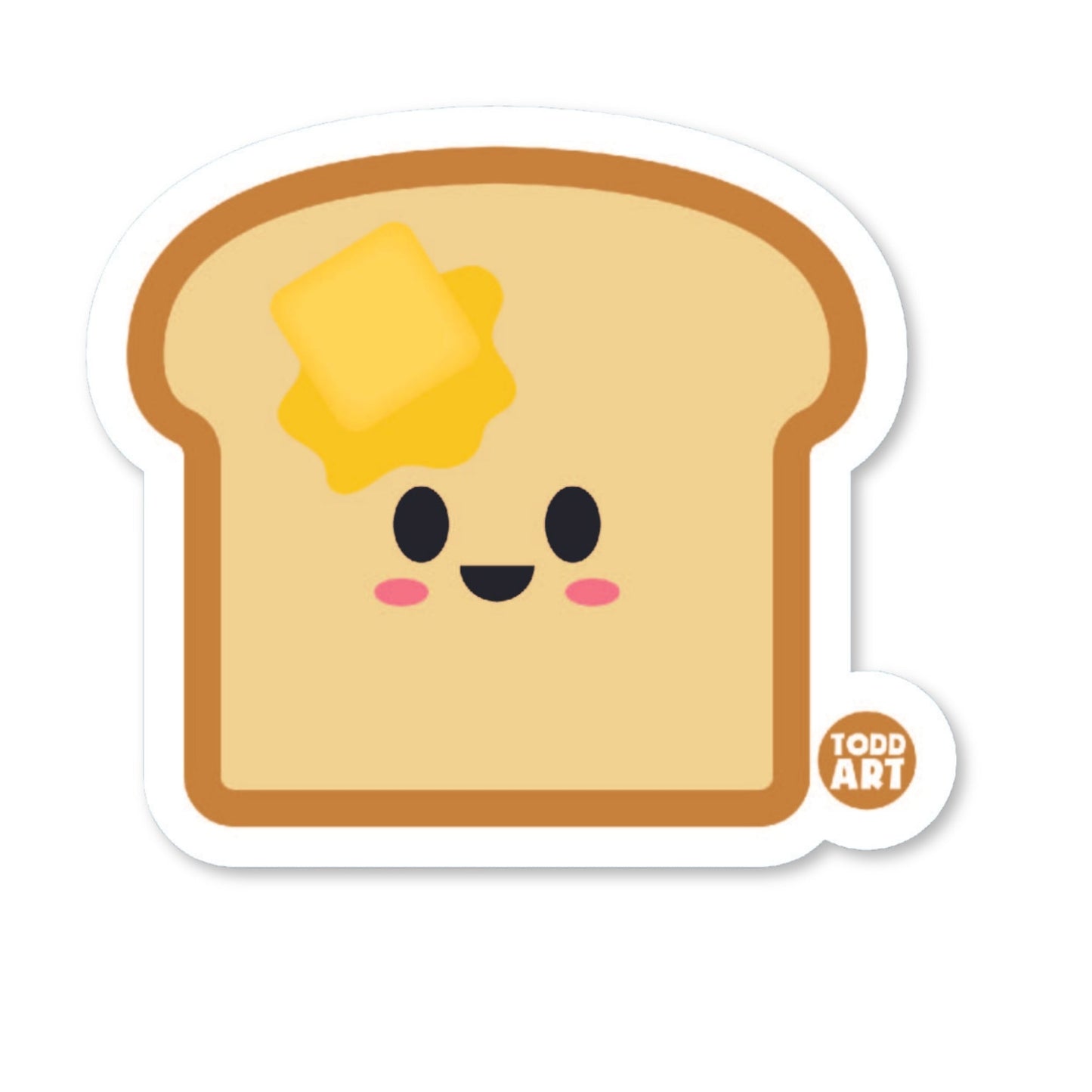 Toast - 3" Art Sticker
